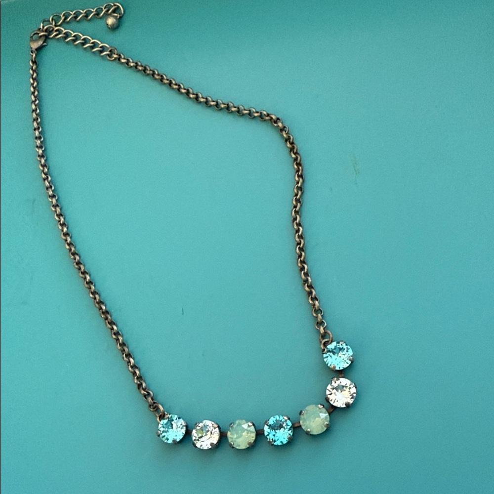 Elegant Blue and Silver Necklace
